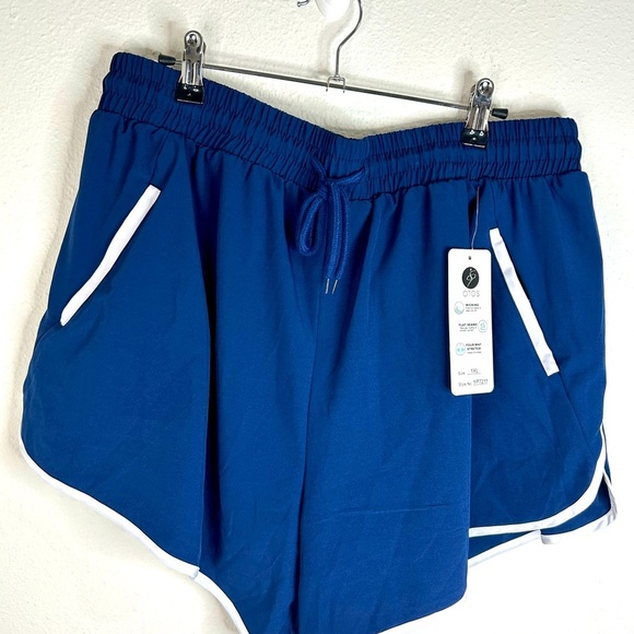 Otos Active Women’s Plus Size 1X Navy Blue Athletic Shorts Pockets Workout Gym - Picture 3 of 8